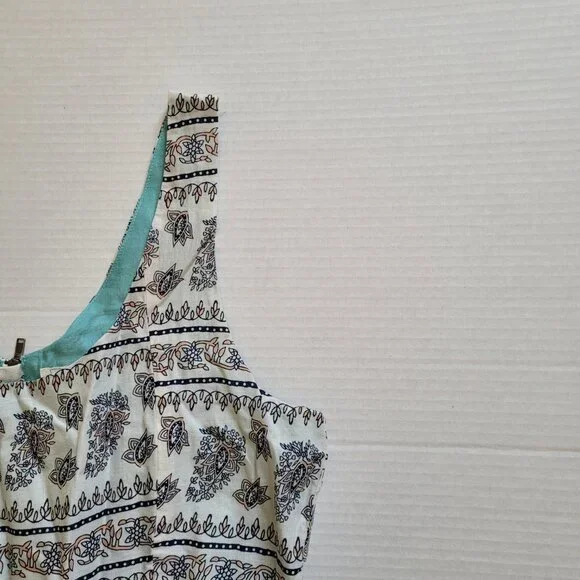 Levi's dress mini sleeveless white flowers boho beach sundress coastal summer - Picture 15 of 16